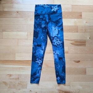 Fabletics Blue Camouflage High-Waist Leggings